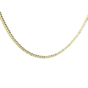 14K YELLOW GOLD  8.55CT G/H SI1 TENNIS NECKLACE