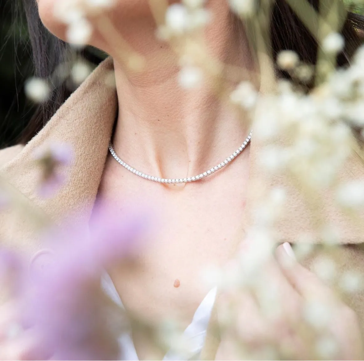 14kw 1.4ctw Tennis Necklace by Facet Barcelona