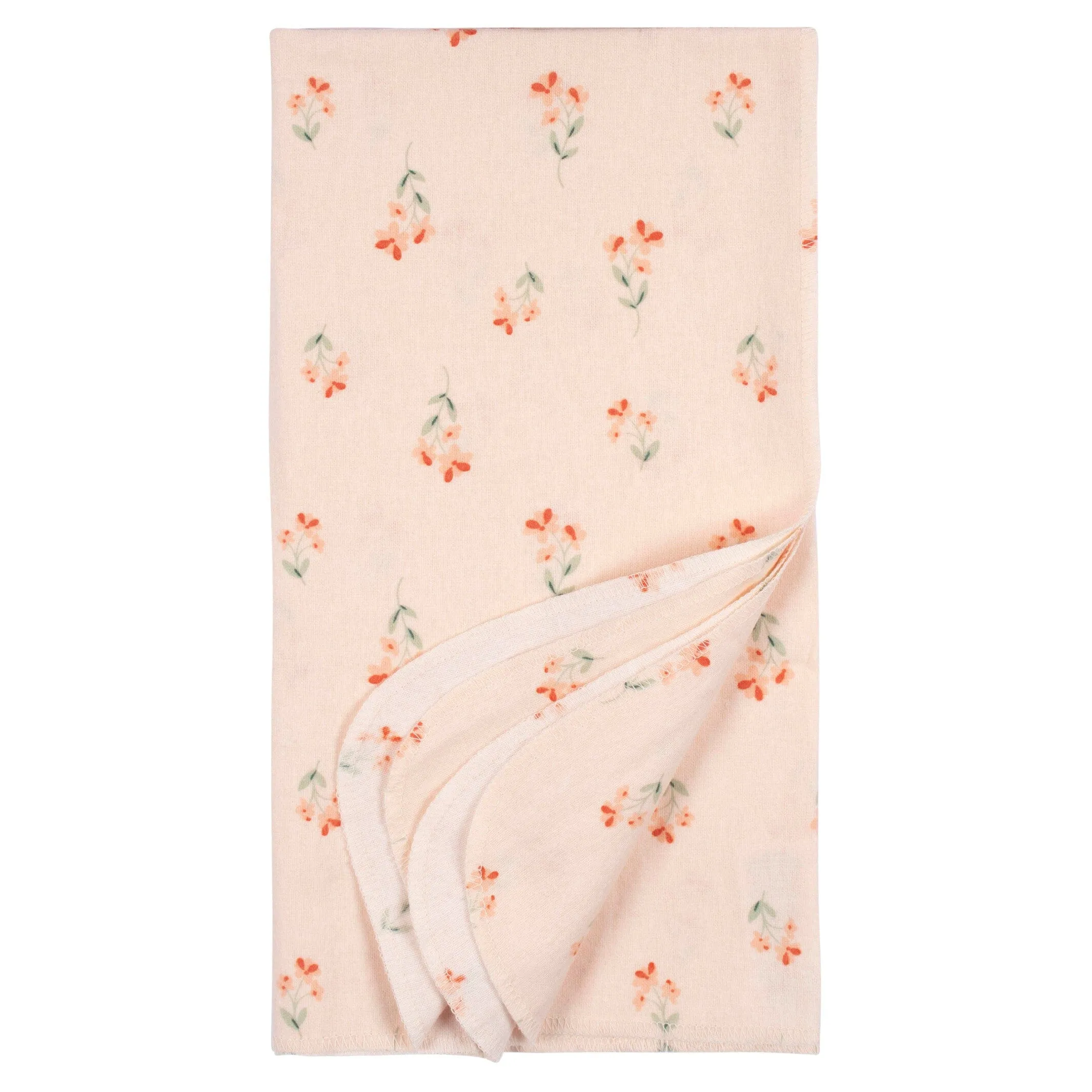 4-Pack Baby Girls Wildflower Flannel Blankets