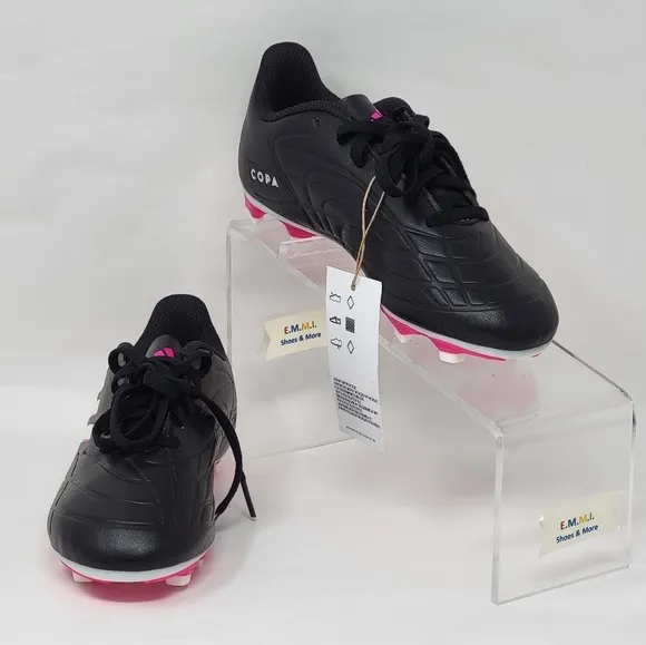 Adidas Copa Pure.4 Fg Jr GY9041 Soccer Cleats Black White Pink Youth Size 1 New