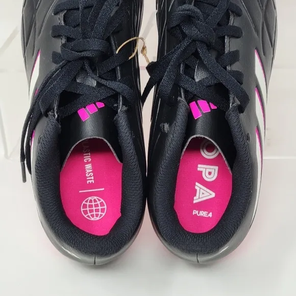 Adidas Copa Pure.4 Fg Jr GY9041 Soccer Cleats Black White Pink Youth Size 1 New