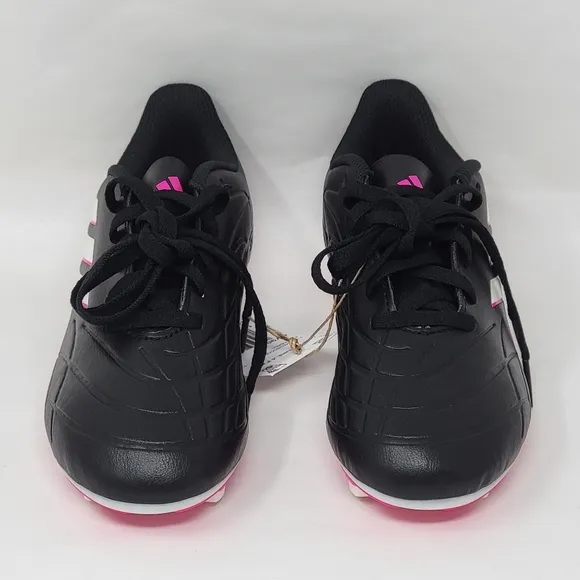 Adidas Copa Pure.4 Fg Jr GY9041 Soccer Cleats Black White Pink Youth Size 1 New