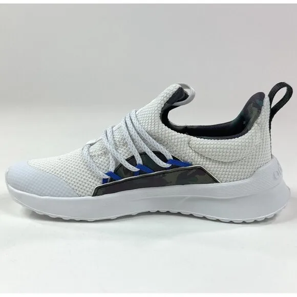 Adidas Lite Racer Adapt 5.0 Kids Size 2 White Camo Low Shoes Sneakers GW7156
