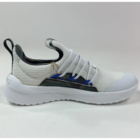 Adidas Lite Racer Adapt 5.0 Kids Size 2 White Camo Low Shoes Sneakers GW7156