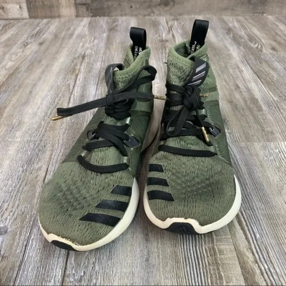 Adidas Running Edgebounce Mid Shoes Green Size 3.5