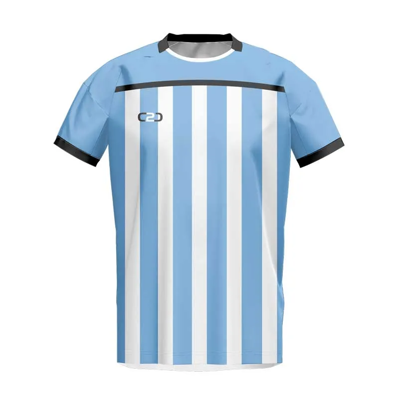 Argentina SlimFit HP Soccer Jersey Crew Neck Design Your Own Custom