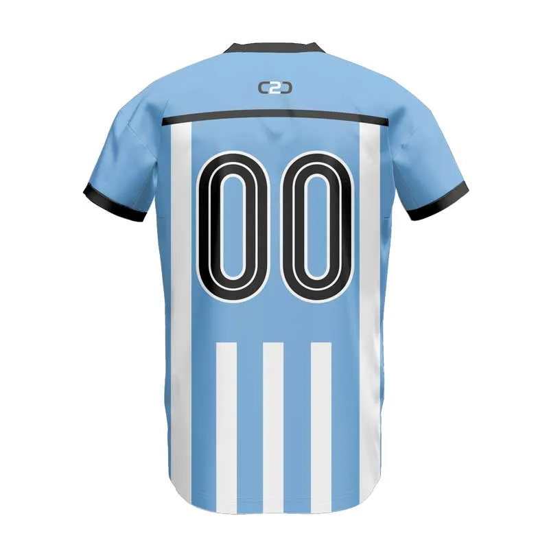 Argentina SlimFit HP Soccer Jersey Crew Neck Design Your Own Custom