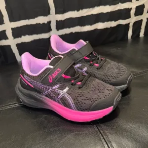 ASICS Kids' Black and Pink Shoes GT-1000 13