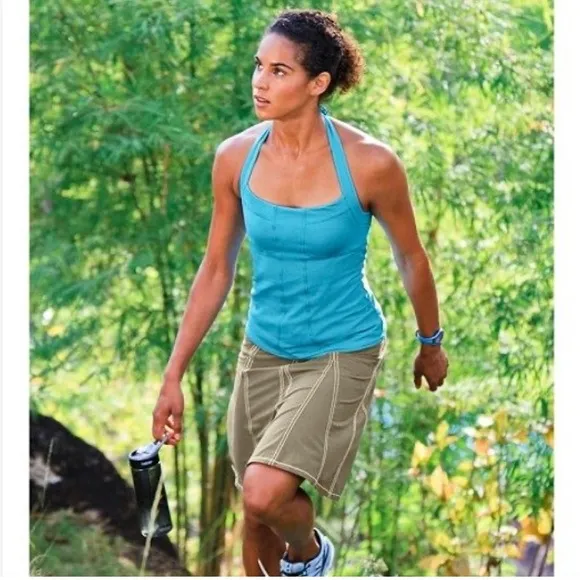 Athleta Whatever Active Stretch A-Line Mini Hiking Athletic Skort 0 Brown Rare
