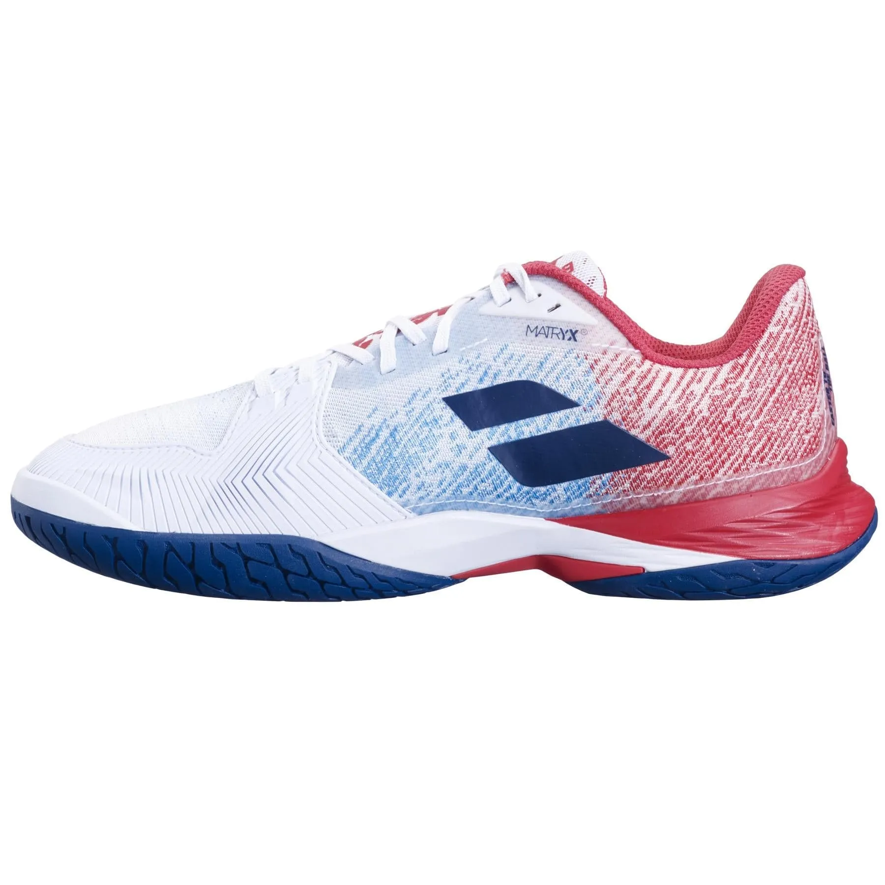 Babolat Jet Mach 3 2024 All Court Mens Wide Tennis Shoes - White / Estate Blue