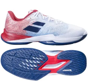 Babolat Jet Mach 3 2024 All Court Mens Wide Tennis Shoes - White / Estate Blue