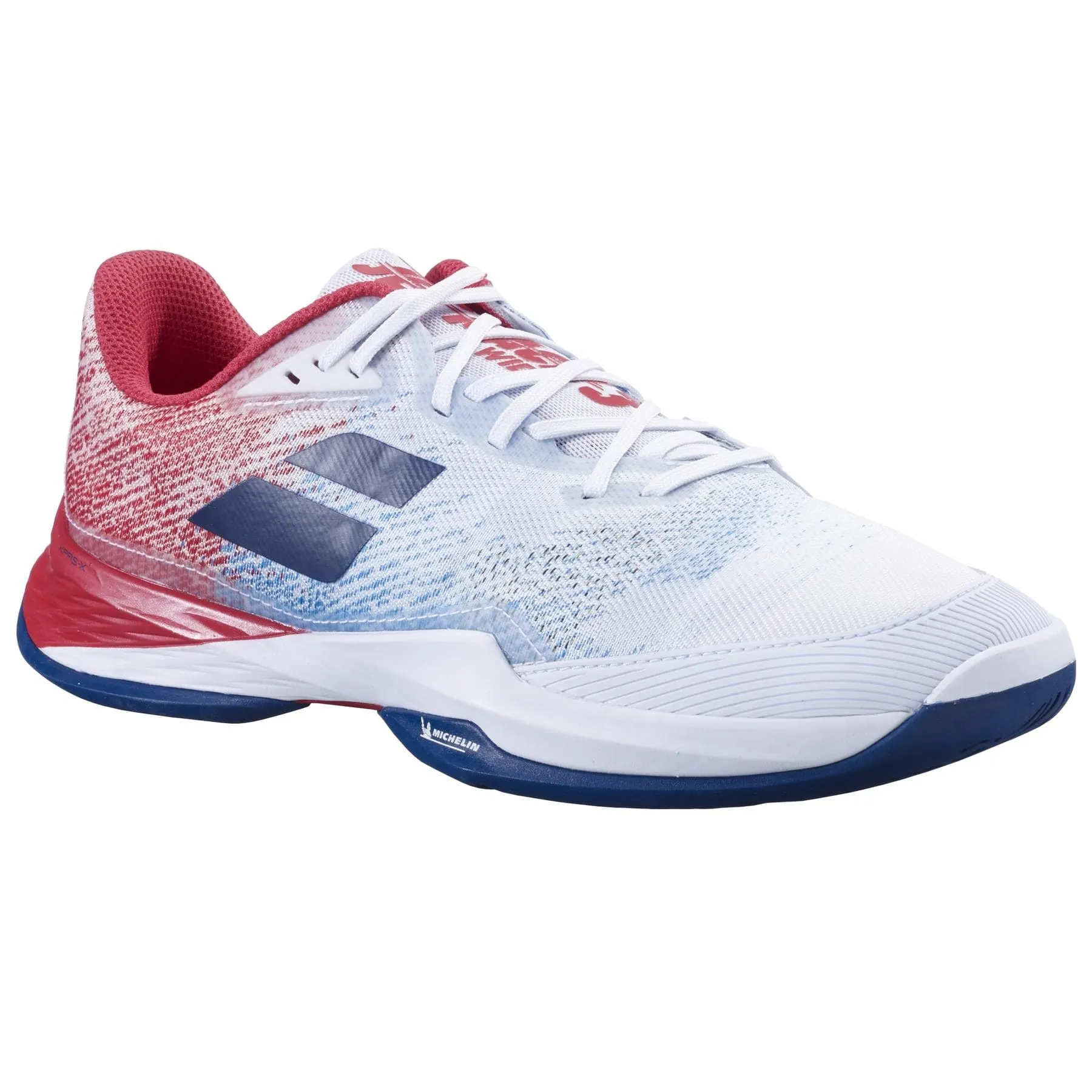 Babolat Jet Mach 3 2024 All Court Mens Wide Tennis Shoes - White / Estate Blue