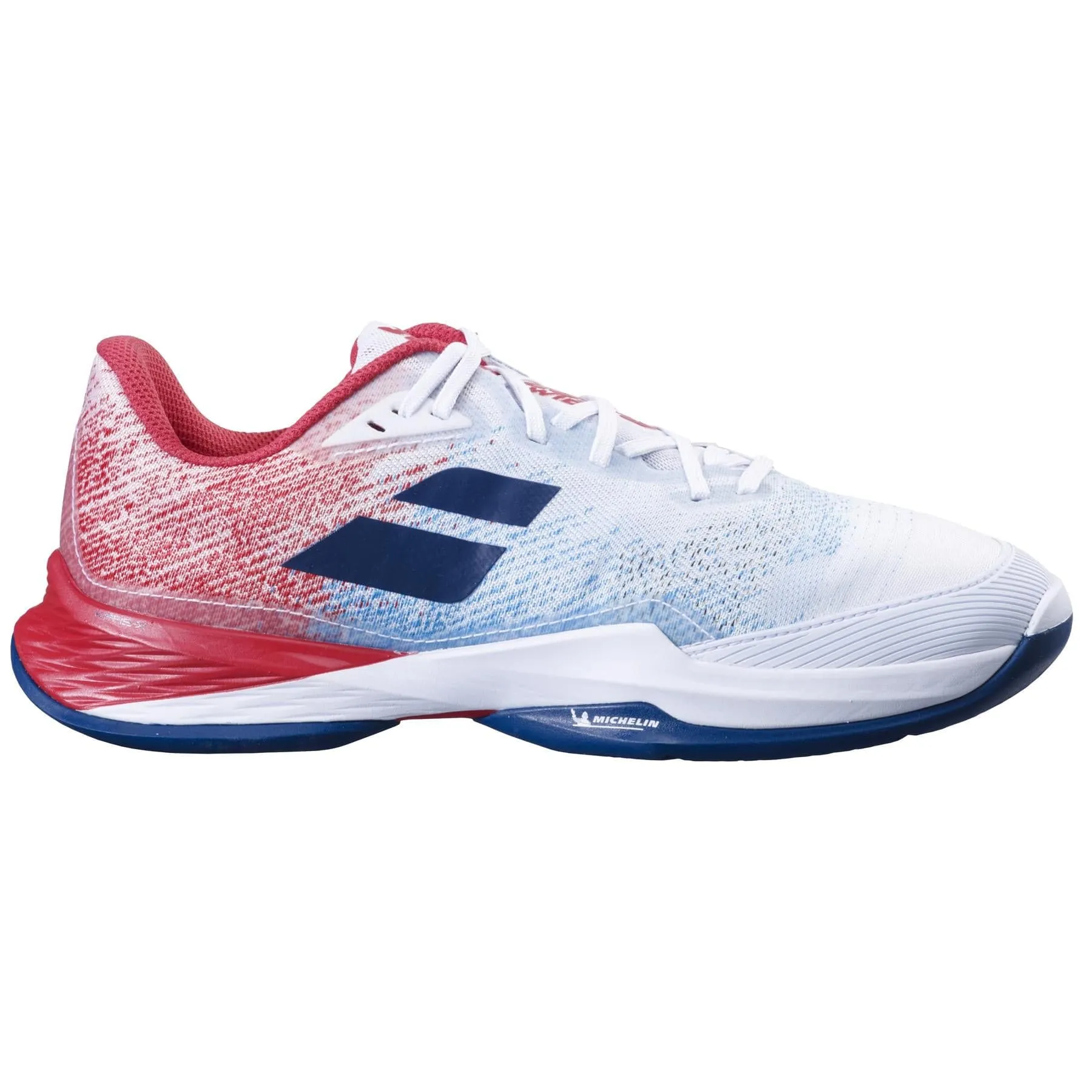 Babolat Jet Mach 3 2024 All Court Mens Wide Tennis Shoes - White / Estate Blue