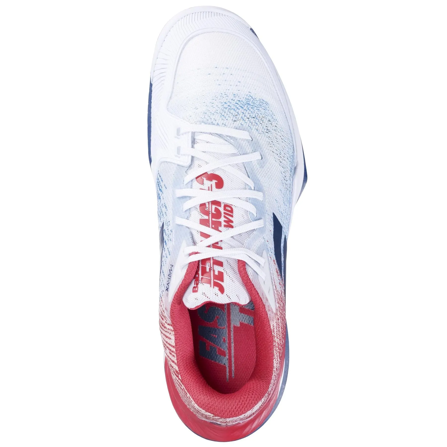 Babolat Jet Mach 3 2024 All Court Mens Wide Tennis Shoes - White / Estate Blue