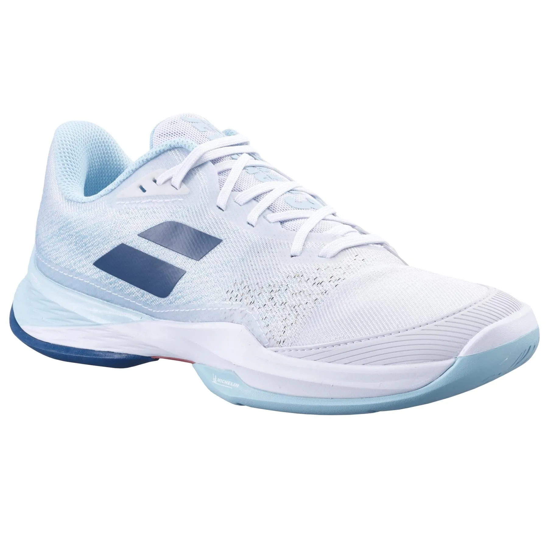 Babolat Jet Mach 3 2024 Womens Tennis Shoes - White / Angel Blue