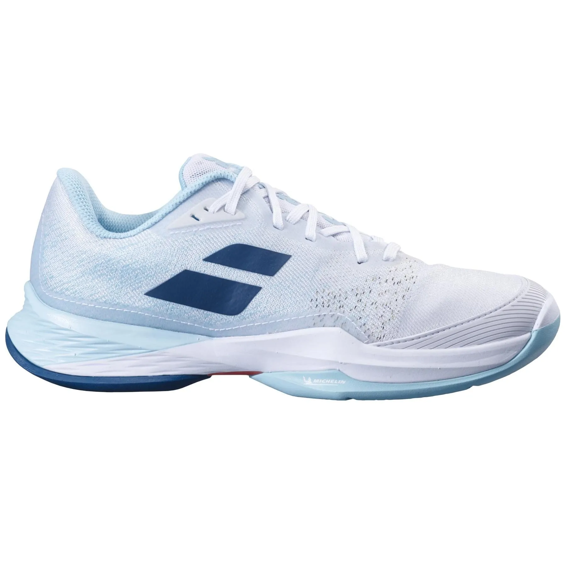 Babolat Jet Mach 3 2024 Womens Tennis Shoes - White / Angel Blue