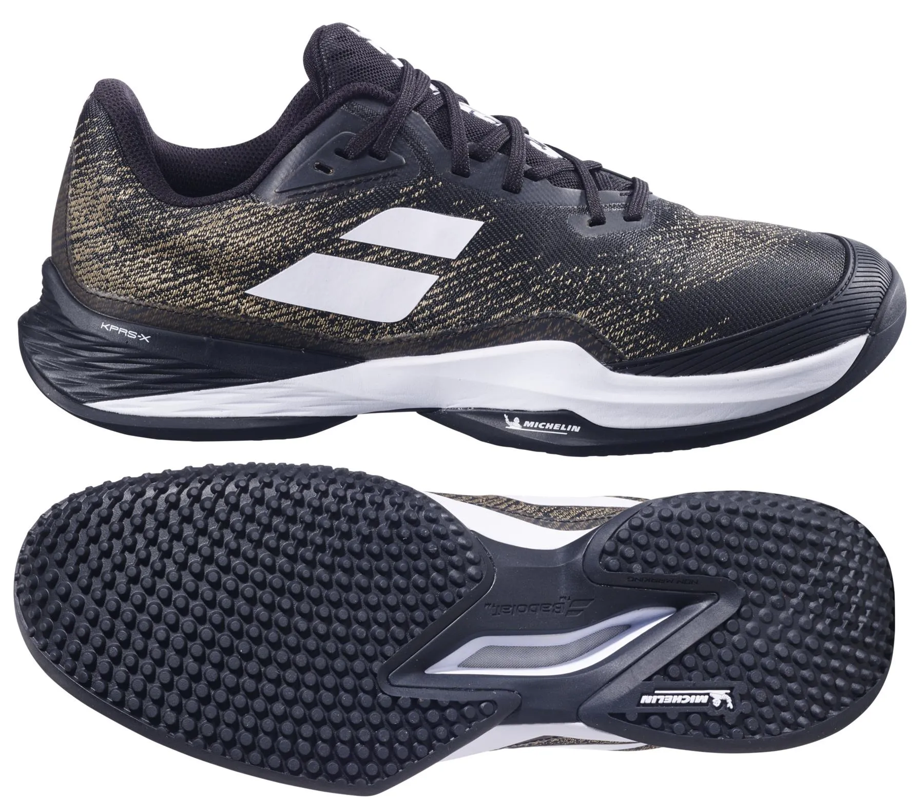 Babolat Jet Mach 3 Sand Grass Mens Wide Tennis Shoes - Black / White