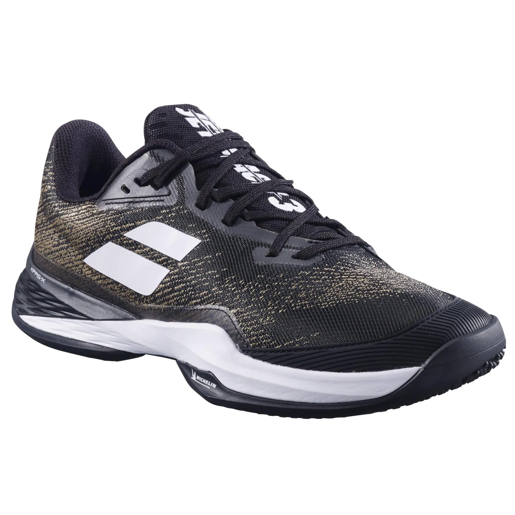 Babolat Jet Mach 3 Sand Grass Mens Wide Tennis Shoes - Black / White