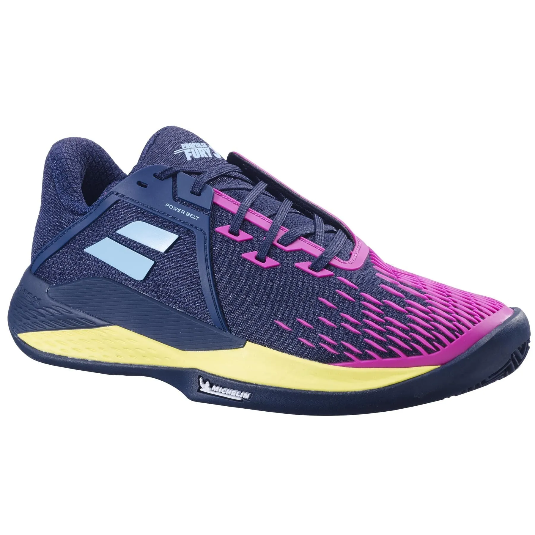 Babolat Propulse Fury 3 2024 Mens Tennis Shoes - Dark Blue / Pink Aero