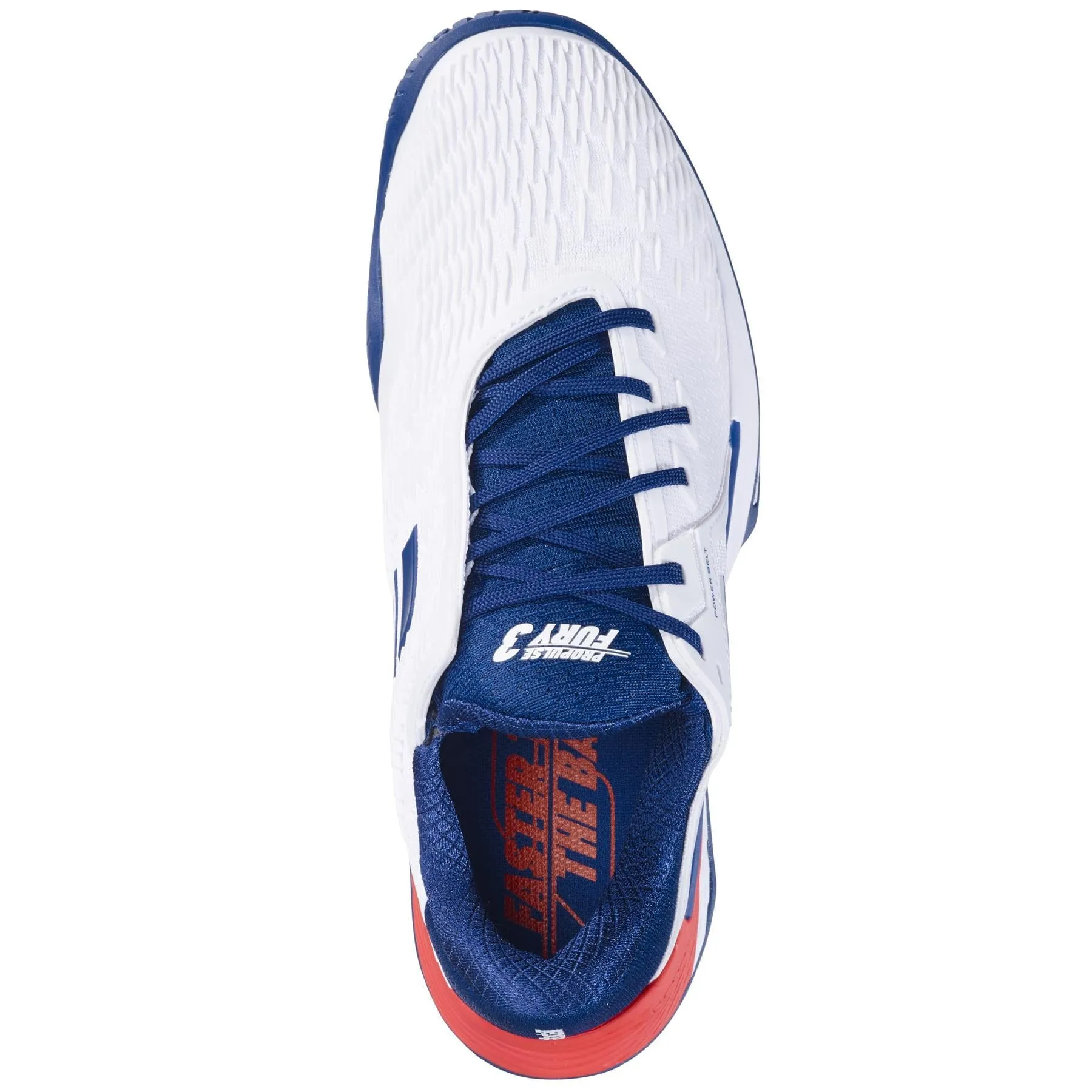 Babolat Propulse Fury 3 2024 Mens Tennis Shoes - White / Estate Blue