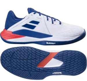 Babolat Propulse Fury 3 2024 Mens Tennis Shoes - White / Estate Blue