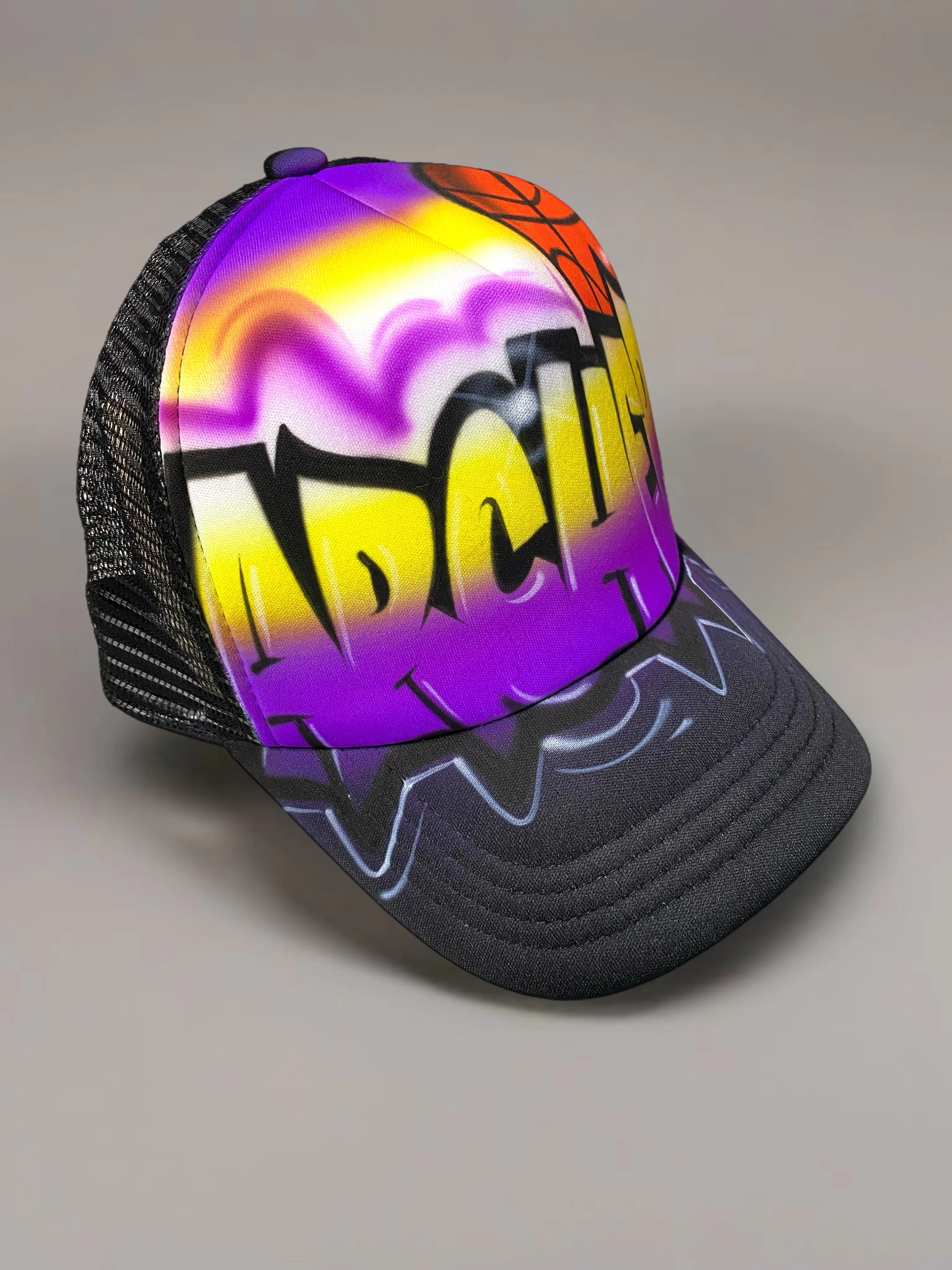 Bball Graffiti Style Trucker  (14)