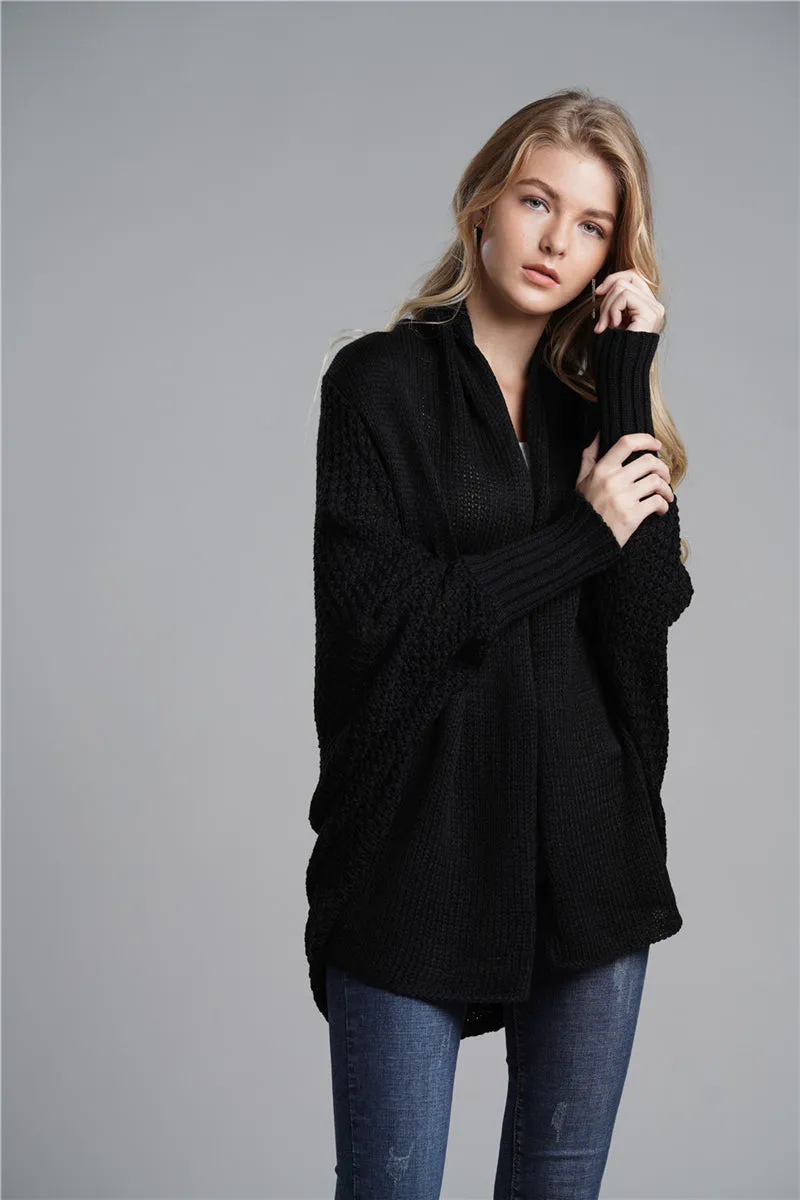 Black Batwing Easy On Cardigan