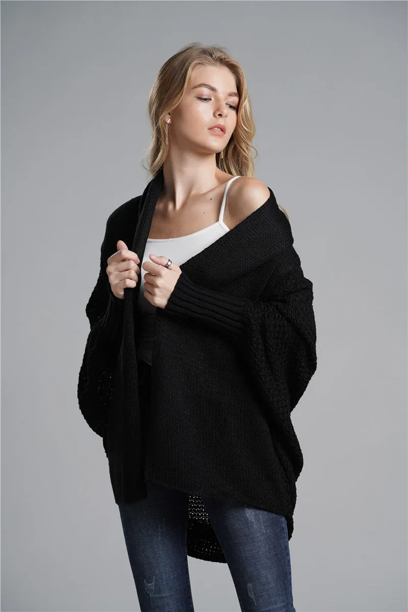 Black Batwing Easy On Cardigan