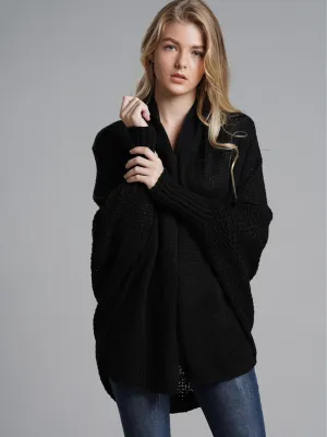Black Batwing Easy On Cardigan