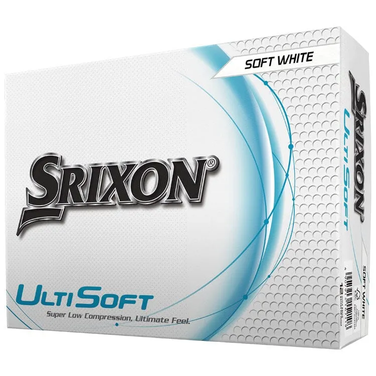 Bolas de golf Srixon UltiSoft blancas, paquete de 12