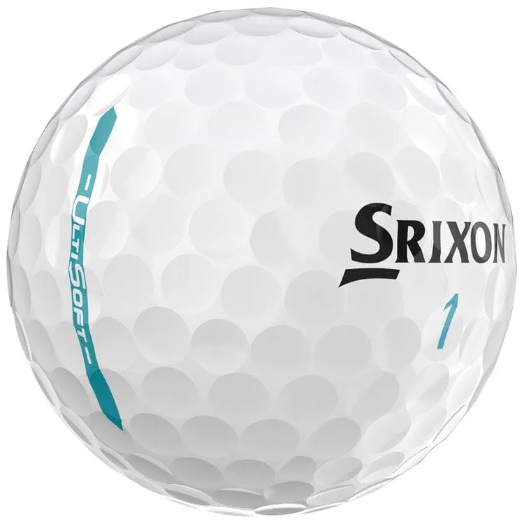 Bolas de golf Srixon UltiSoft blancas, paquete de 12
