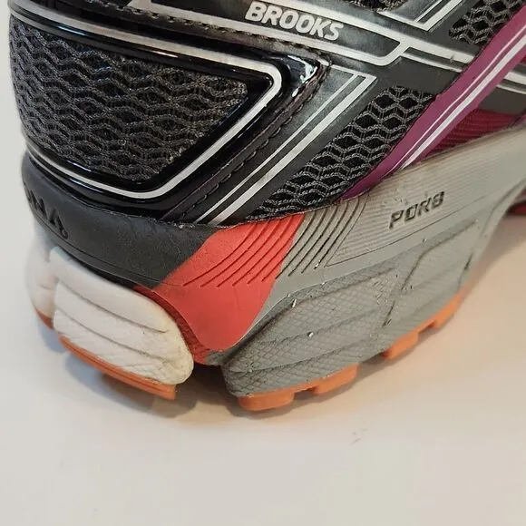 Brooks Adrenaline GTS 17 Running Shoes Anthracite/Fest Fuchsia Women's Sz 9 1/2