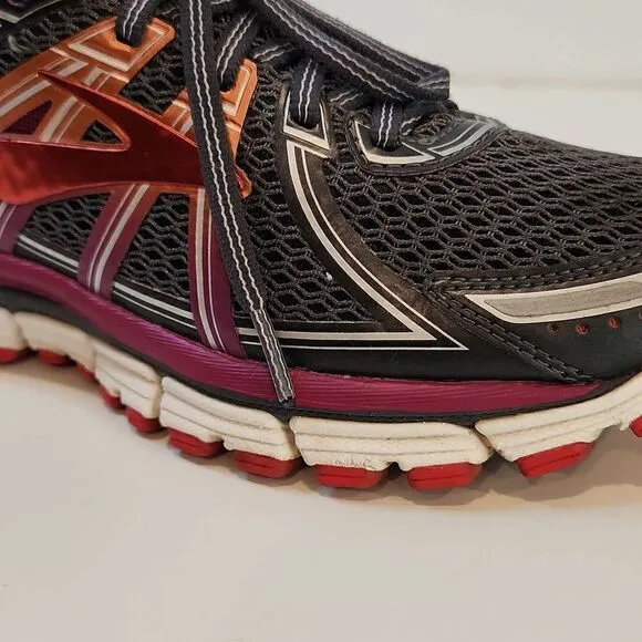 Brooks Adrenaline GTS 17 Running Shoes Anthracite/Fest Fuchsia Women's Sz 9 1/2