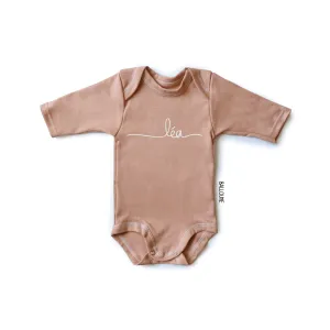 Cache-couche personnalisé PRÉNOM - rose blush à manches longues