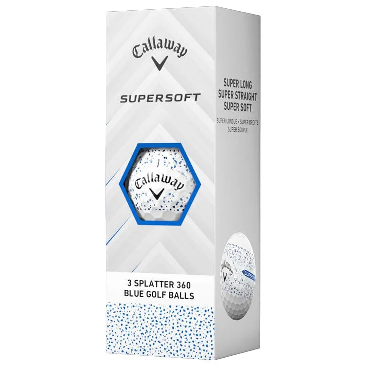 Callaway Supersoft Blue Splatter Golf Balls 12Pk