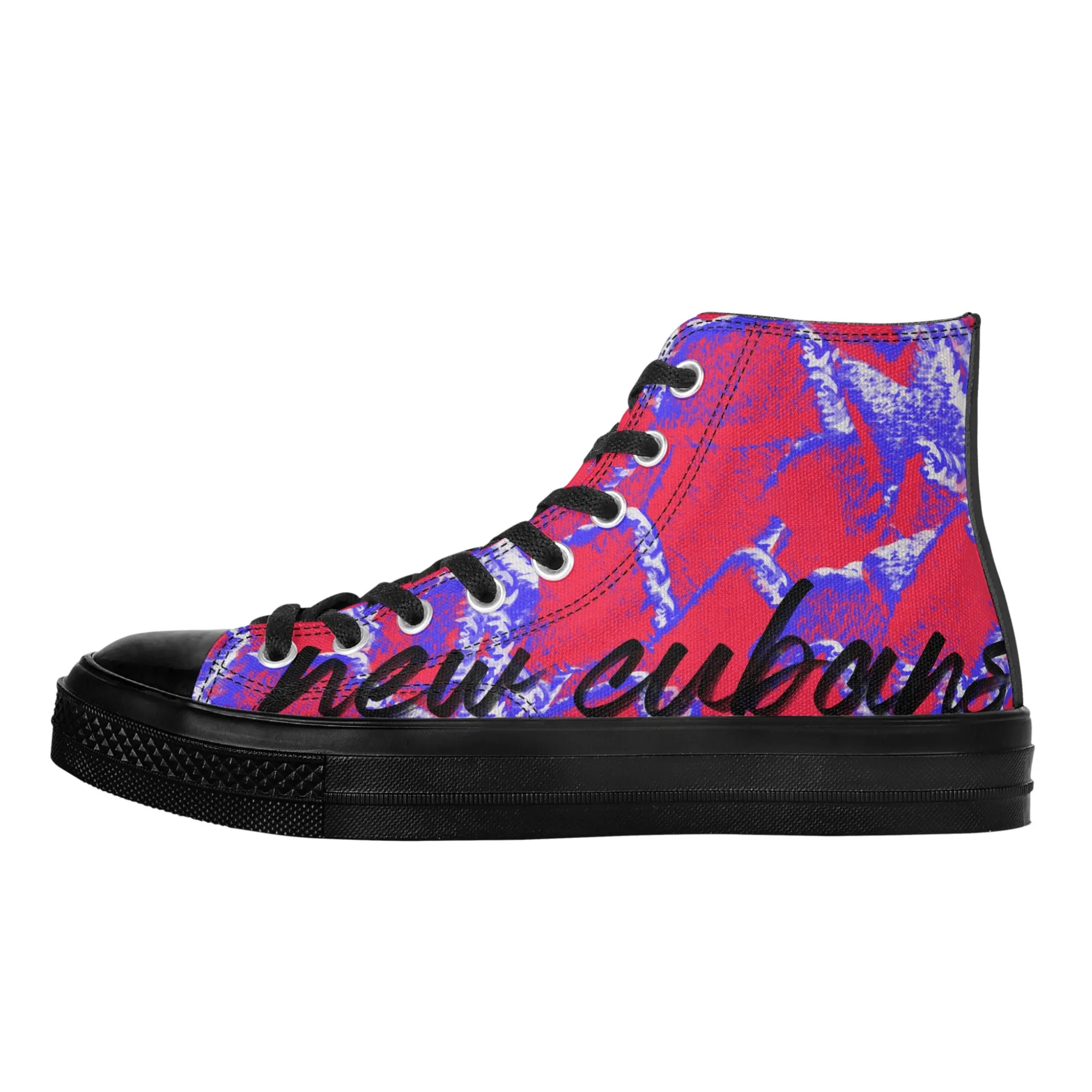 Camo-Flash Mens Classic Black High Top Canvas Shoes