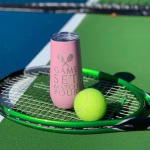 Champagne Beverage Tumbler - Game, Set, Match, Pour Tennis