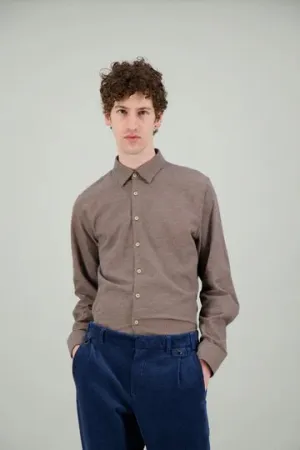 Chemise FLANELLE BIO Beige Chiné