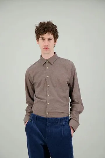 Chemise FLANELLE BIO Beige Chiné