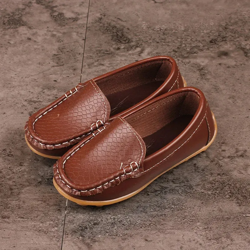 Children Shoe PU Leather Casual Shoe Boy Girl Shoe Soft Comfortable Loafers Slip on Kid Shoes