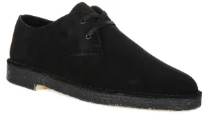 Clarks Desert Khan In Black For Men