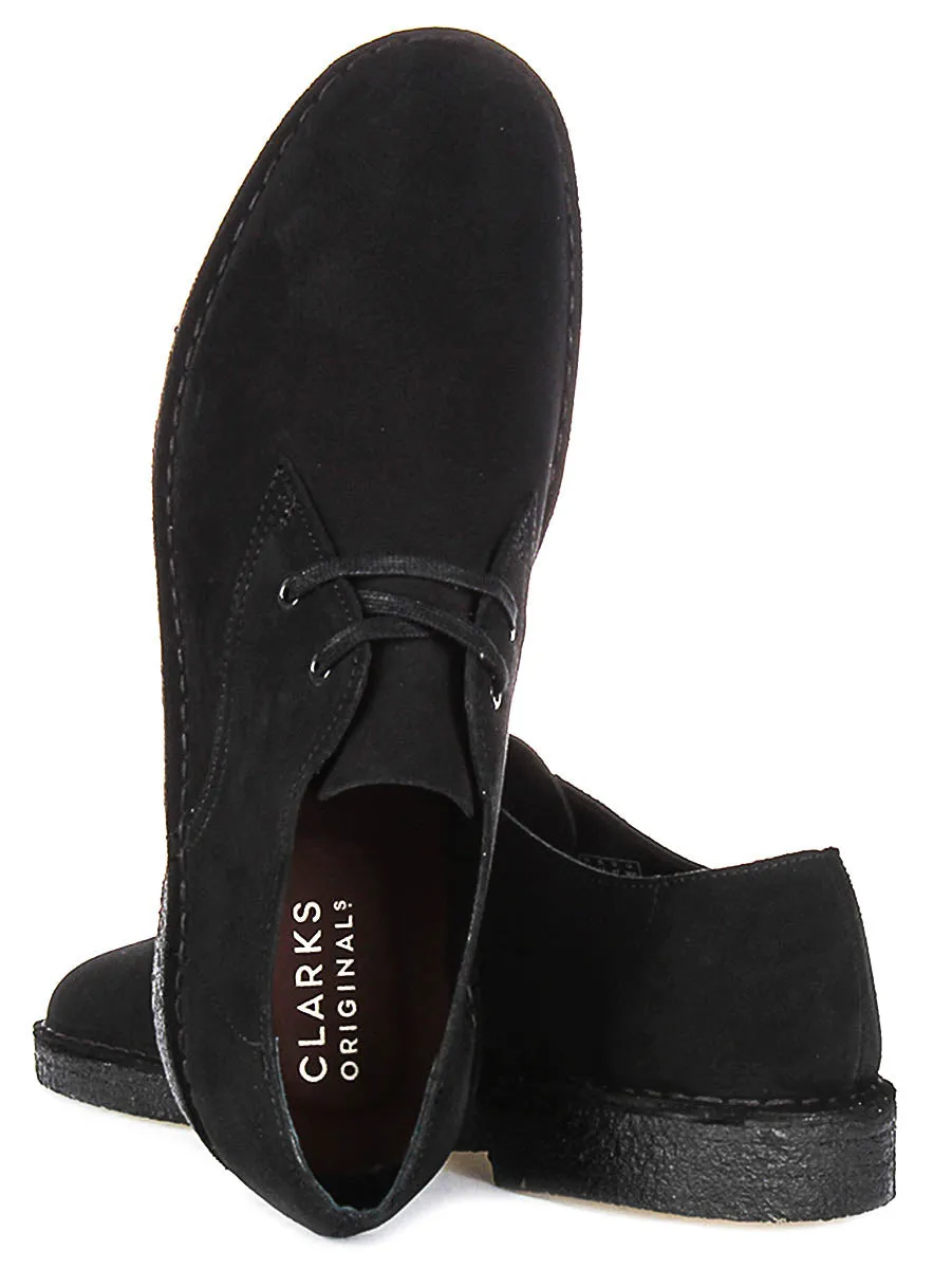Clarks Desert Khan In Black For Men