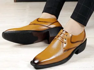 Classy Tan Oxford Formal, Casual And Outdoor Shoes With High Heel-JonasParamount