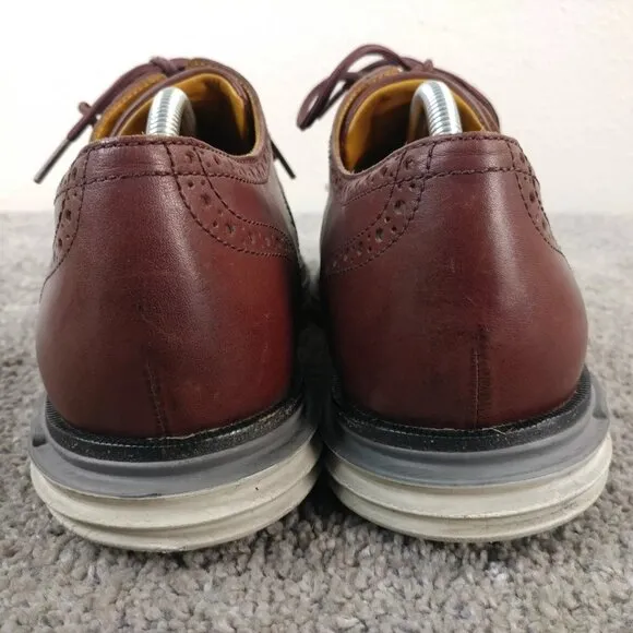 Cole Haan Grand Wingtip Mens Size 10 Shoes Brown Leather Oxford Lace Up Oxford