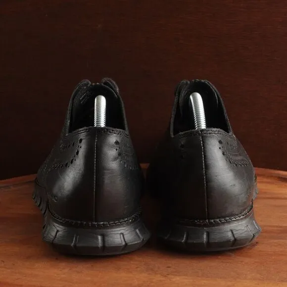 Cole Haan Oxfords Men SZ 11M BLK Leather Wingtip Zerogrand Dress Comfort C20719