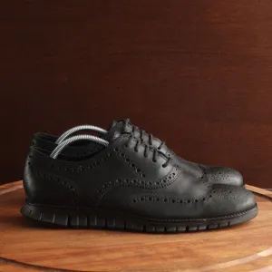Cole Haan Oxfords Men SZ 11M BLK Leather Wingtip Zerogrand Dress Comfort C20719