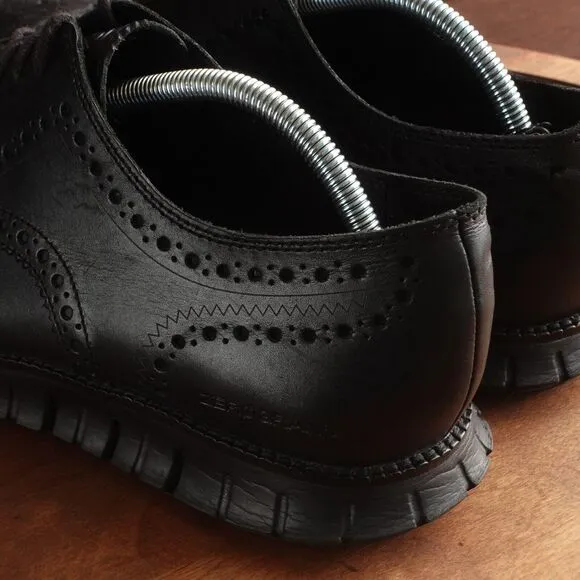 Cole Haan Oxfords Men SZ 11M BLK Leather Wingtip Zerogrand Dress Comfort C20719