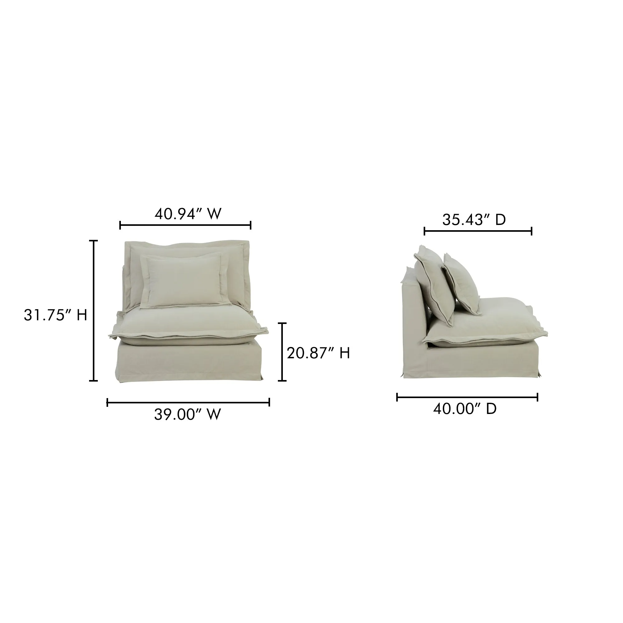 ComfyCloud Slip Cover Chair