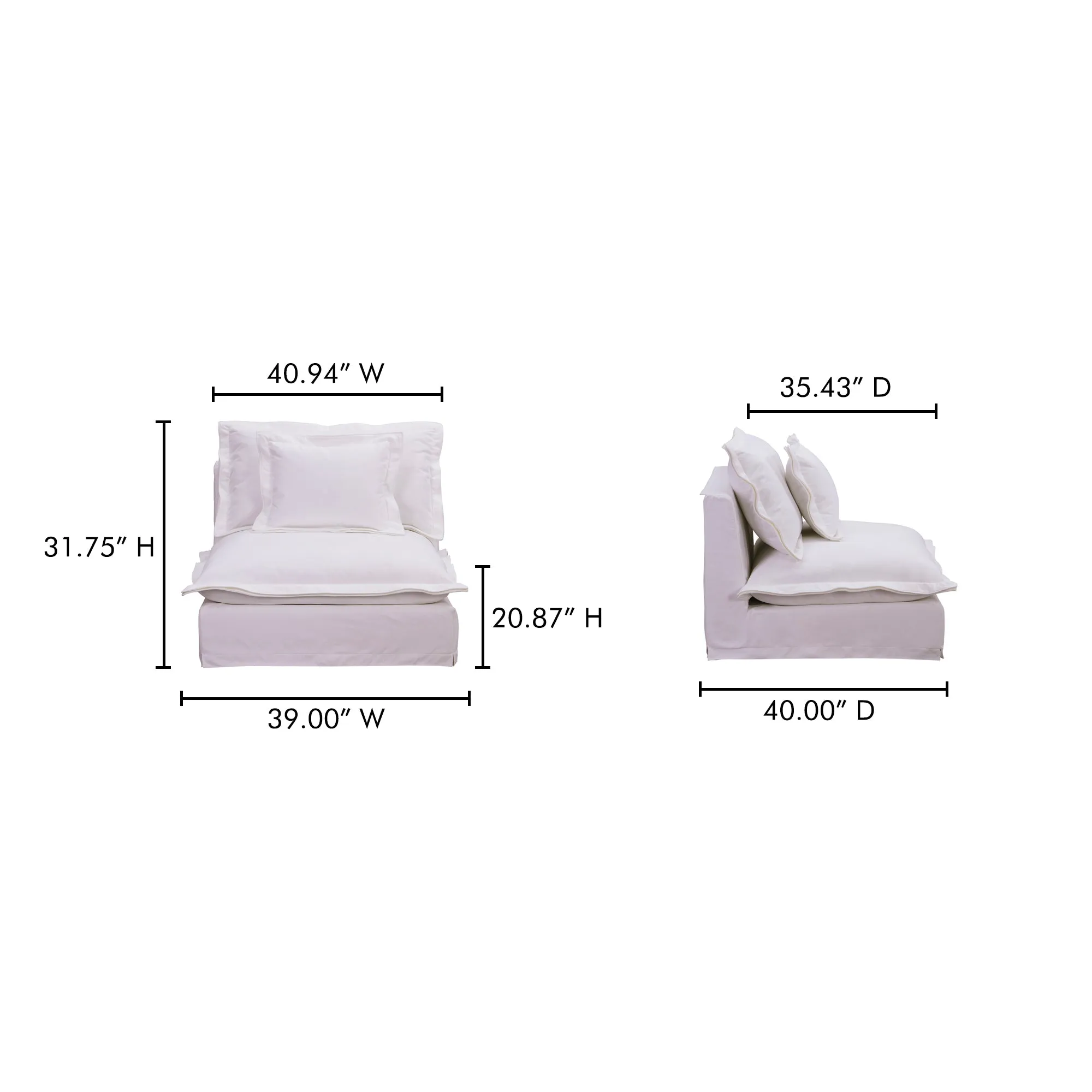 ComfyCloud Slip Cover Chair