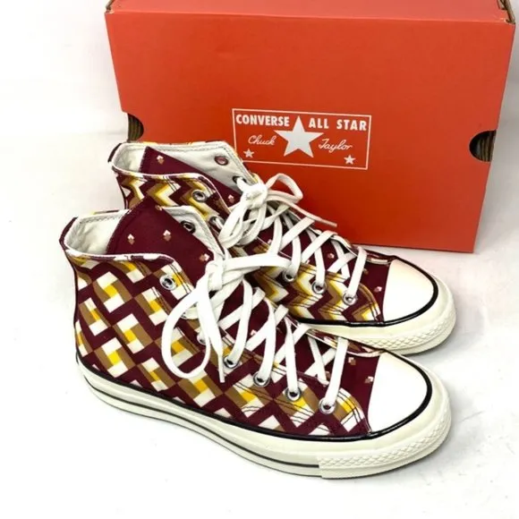 Converse Chuck 70 High Sneakers Skate For Women Shoes Multicolor Canvas A04304C